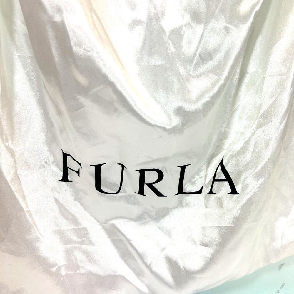 Furla White Satin Logo Drawstring Dust Bag 23.5" w x 19 1/2" h